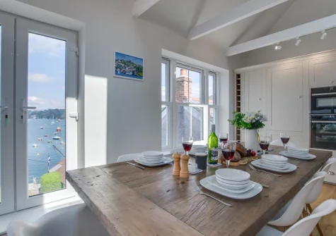 The dining area at Seacroft, Polruan
