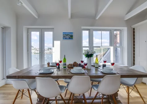 The dining area at Seacroft, Polruan