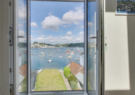 The view from bedroom #1 at Seacroft, Polruan