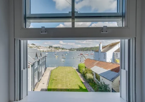 The view from bedroom #2 at Seacroft, Polruan