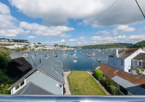 The view from the terrace & outdoor sitting area at Seacroft, Polruan
