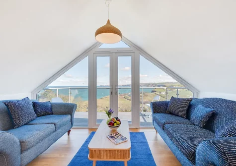 The living area at Seacroft, Port Isaac