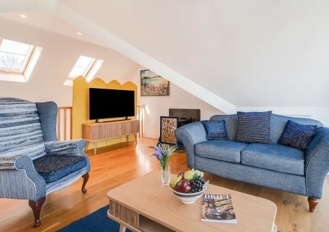 The living area at Seacroft, Port Isaac