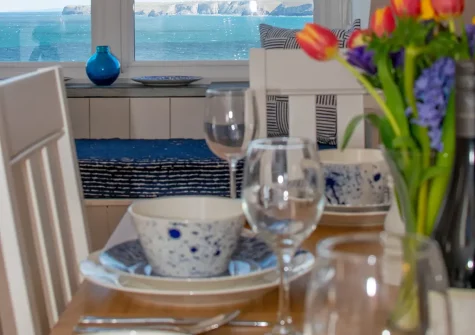 The dining area at Seacroft, Port Isaac