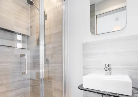 Bedroom #1 en-suite shower room at Seacroft, Port Isaac