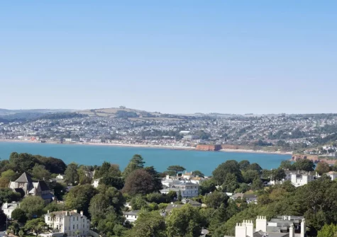 The view from the upper balcony & outdoor sitting area at Seacroft, Torquay