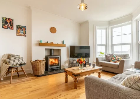 The living room at Seadrift, Westward Ho!