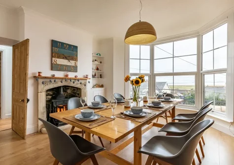 The dining room at Seadrift, Westward Ho!