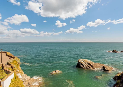 The coast & sea view fromt he living area at Seafever, Ilfracombe