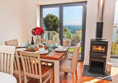 The dining area at Seafield, Carbis Bay