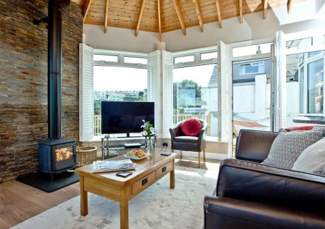 The living area at Seaforth, Mevagissey