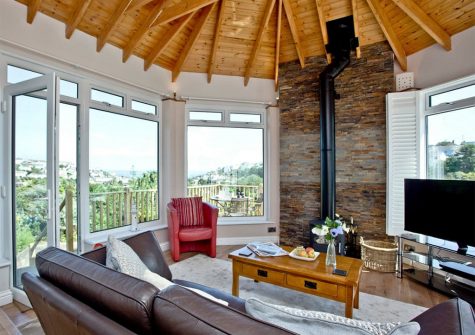 The living area at Seaforth, Mevagissey