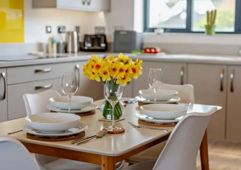 The kitchen & dining area at Seaglass, Westward Ho!
