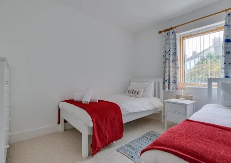 Bedroom #2 at Seahorse Apartment, Porthleven