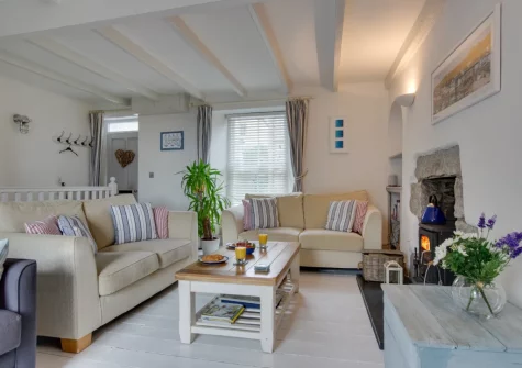 The living room at Seahorse Cottage, Mousehole
