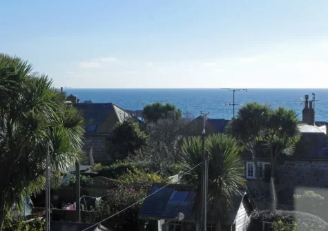 The view from the living room at Seahorse Cottage, Mousehole