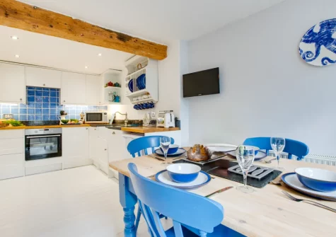The kitchen & dining area at Seahorse Cottage, Mousehole