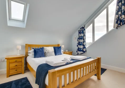 Bedroom #1 at Seahorses, Fowey