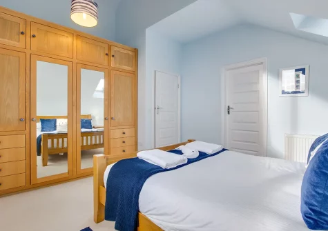 Bedroom #1 at Seahorses, Fowey