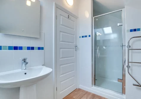 Bedroom #1 en-suite shower room at Seahorses, Fowey