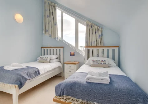 Bedroom #3 at Seahorses, Fowey