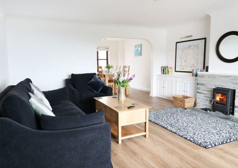 The living area at Seal Cottage, Mortehoe