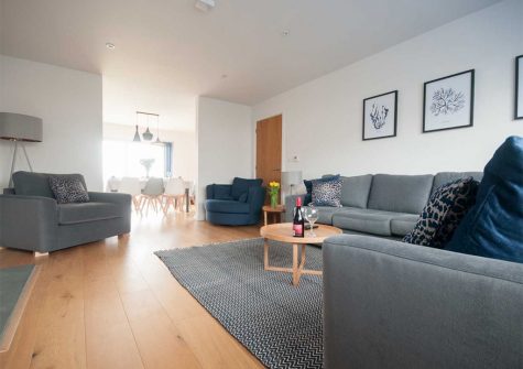 The living area at Seal Cove, Crantock