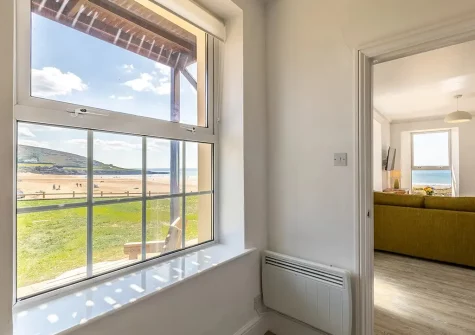 The view from the dining area at Sealawn, Croyde