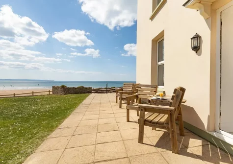 The patio, outdoor sitting area & garden at Sealawn, Croyde