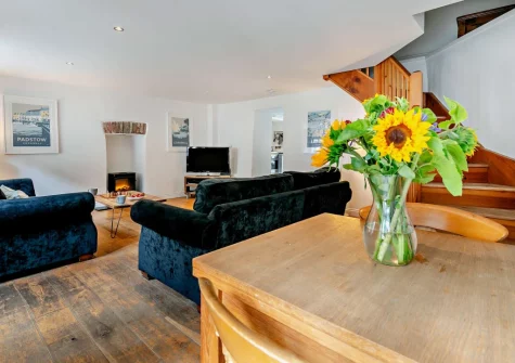 The living room at Seapink Cottage, Padstow