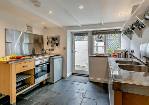 The kitchen at Seapink Cottage, Padstow