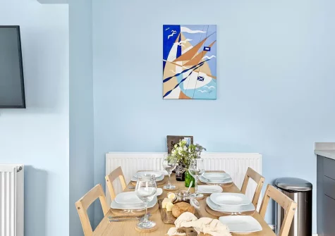 The dining area at Seas The Day, Brixham