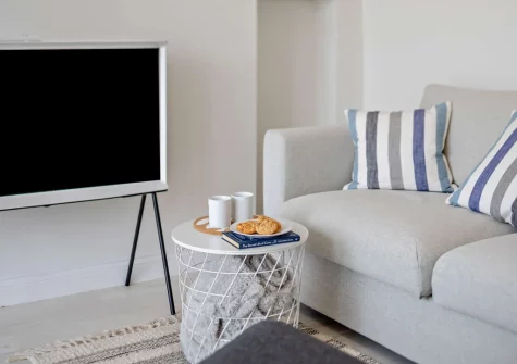 The living area at Seascape, Looe
