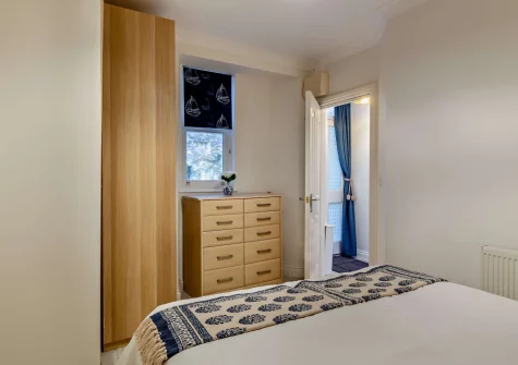 Bedroom #1 at Seascape, Looe