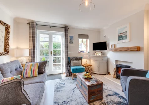 The living area at Seashells, Padstow