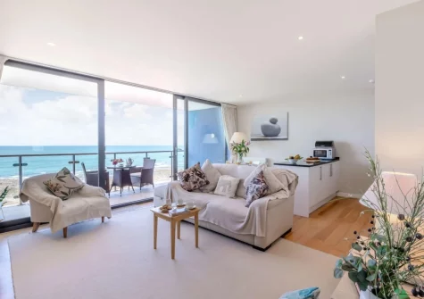 The living area at Seaside Apartment, Westward Ho!