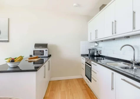 The kitchen at Seaside Apartment, Westward Ho!