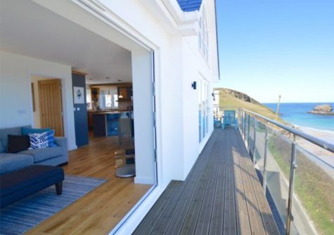 The wraparound deck at Seaside House, Portreath