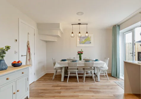 The kitchen & dining area at Seaside Retreat, Crantock