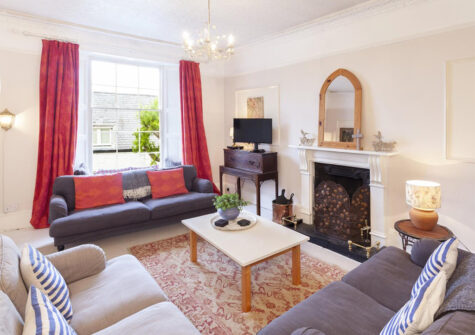 The living area at Seaview, Lynmouth