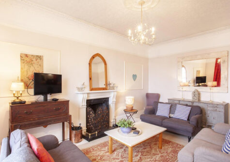 The living area at Seaview, Lynmouth