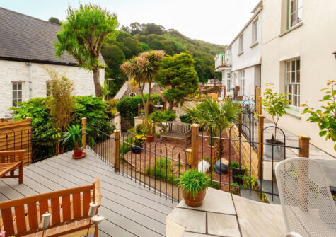 The decked patio at Seaview, Lynmouth