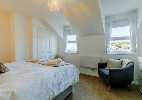 Bedroom #1 at Seaview Moorings, Porthleven