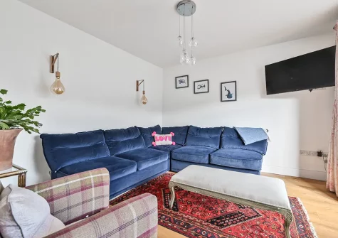 The living area at Seawind, Looe