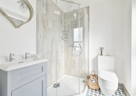 Bedroom #1 en-suite shower room at Seawind, Looe