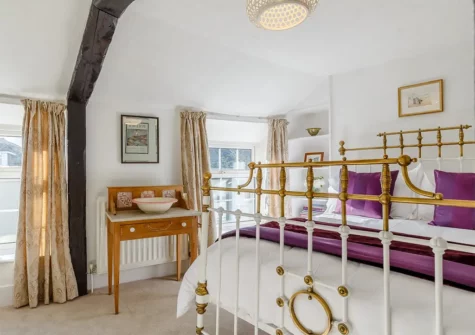 The bedroom at September Cottage, Brixham
