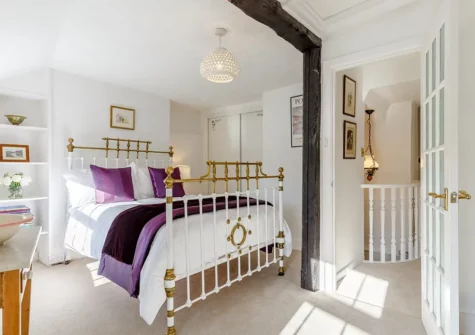The bedroom at September Cottage, Brixham