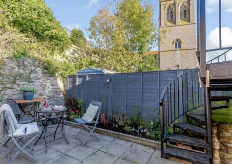 The patio at September Cottage, Brixham