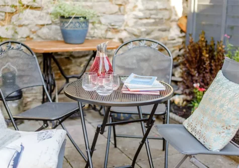 The patio at September Cottage, Brixham