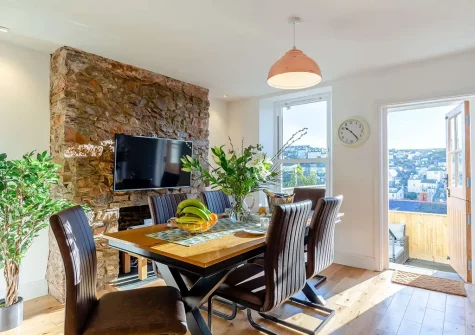 The dining room at Ser A Mor, Brixham